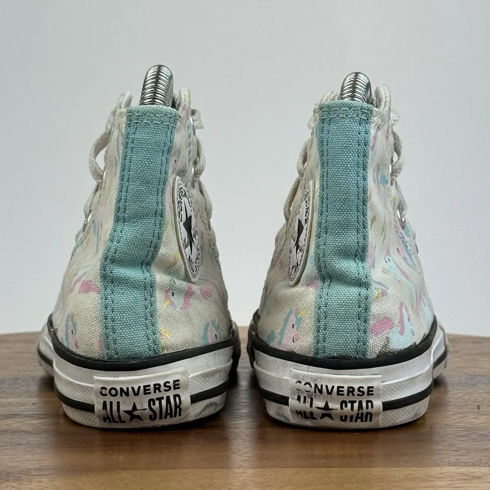 Big Kids Girls Converse Chuck All Star Unicorns Hi‎ Top Sneakers Shoes Size 1 Y